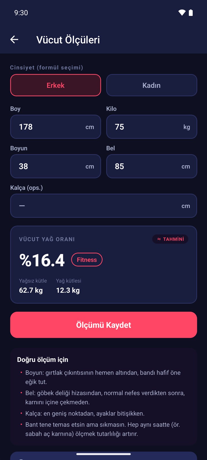 BNK Fit ilerleme ekranı